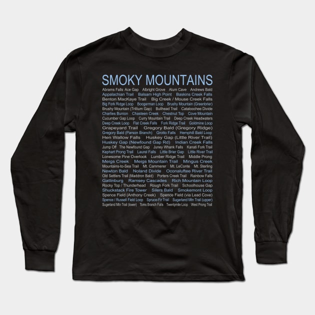 Smoky Mountains Trails Long Sleeve T-Shirt by myoungncsu